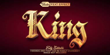 Ortaçağ Altın Sinir Kralı Vektör Düzenlenebilir Metin Efekti Şablonu