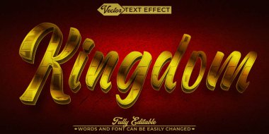 Lüks Altın Krallık Vektör Düzenlenebilir Metin Efekti Şablonu