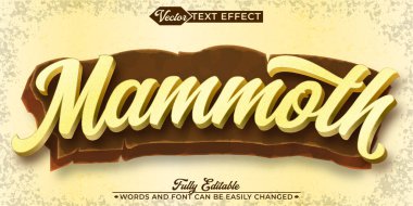 Mamut Vektör Düzenlenebilir Metin Efekti Şablonu