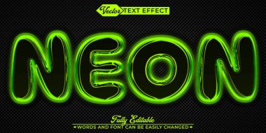  Neon Işığı Parıltısı Enerjik Tam Düzenlenebilir Metin Efekti