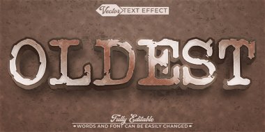 Klasik Eskimiş En Eski Düzenlenebilir Metin Efekti Şablonu