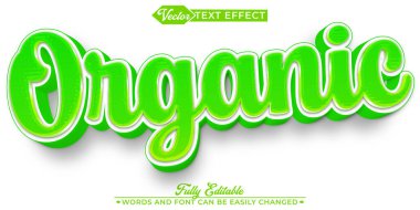 Karikatür Organik Vektör Düzenlenebilir Metin Efekti Şablonu