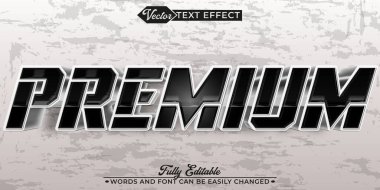 Siyah Lüks Premium Vektör Düzenlenebilir Metin Efekti Şablonu