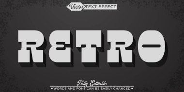 Vintage 80 'in Retro Vektör Düzenlenebilir Metin Efekti Şablonu
