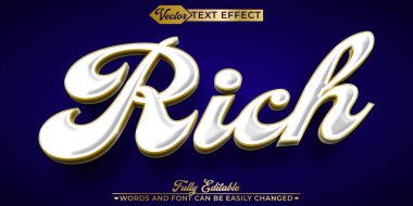 Zarif Lüks Zengin Vektör Düzenlenebilir Metin Efekti Şablonu