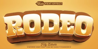 Rodeo Vektör Düzenlenebilir Metin Efekti Şablonu