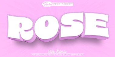 Çizgi film Pembe Vektör Düzenlenebilir Metin Efekti Şablonu