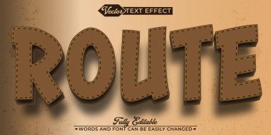 Kahverengi Rota Vektör Düzenlenebilir Metin Efekti Şablonu