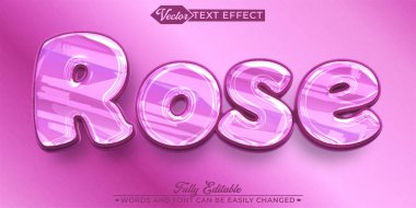 Lüks Pembe Vektör Düzenlenebilir Metin Efekti Şablonu