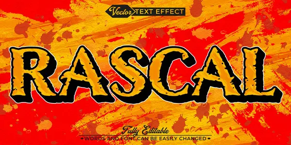 Turuncu Rascal Getto Vektör Düzenlenebilir Metin Efekti Şablonu