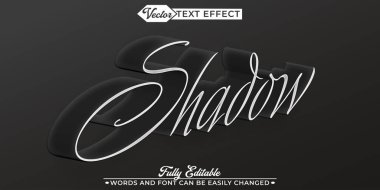Gölge Vektörü Düzenlenebilir Metin Efekti Şablonu