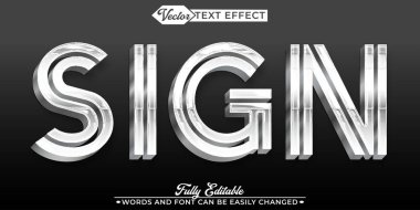 Vektör Düzenlenebilir Metin Efekti Şablonu