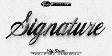 El Yazısıyla Yazılan İmza Düzenlenebilir Metin Efekti Şablonu
