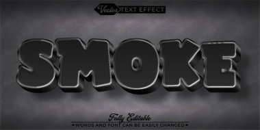 Duman Vektörü Düzenlenebilir Metin Efekti Şablonu