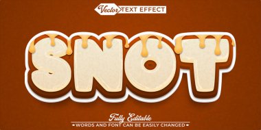 Akışkan Sümük Vektörü Düzenlenebilir Metin Efekti Şablonu