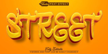 Grafitti Sokak Vektörü Düzenlenebilir Metin Efekti Şablonu