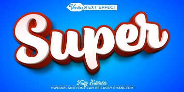 Süper Çizgi Film Vektörü Düzenlenebilir Metin Efekti Şablonu