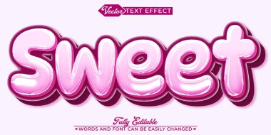  Tatlı Şeker Puf Şekeri Yumuşak Renkli Tamamen Düzenlenebilir Metin Efekti