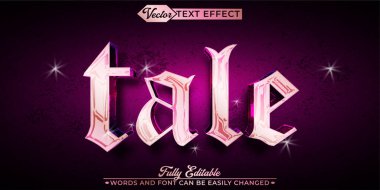 Çizgi Film Sihirli Masal Düzenlenebilir Metin Efekti Şablonu