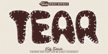 Gözyaşı Vektörü Düzenlenebilir Metin Efekti Şablonu