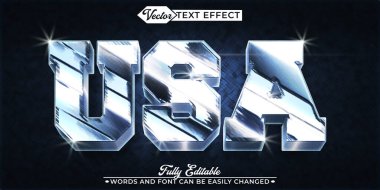 ABD Vektör Düzenlenebilir Metin Efekti Şablonu
