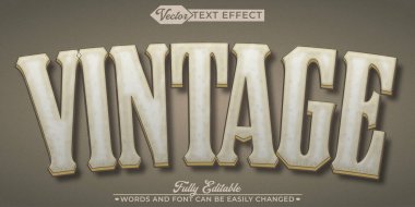Çizgi film Vintage Vektör Düzenlenebilir Metin Efekti Şablonu