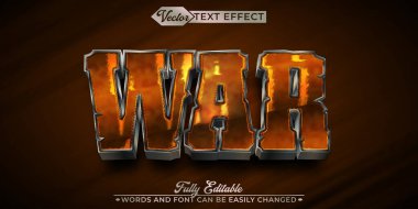 Ordu Savaş Vektörü Düzenlenebilir Metin Efekti Şablonu
