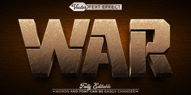 Ordu Savaş Vektörü Düzenlenebilir Metin Efekti Şablonu