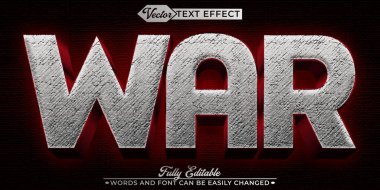   SAVAŞ SAVAŞ Çatışma Ordusu İşaret Vektörü Düzenlenebilir Metin Effec