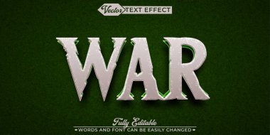 Ordu Savaş Vektörü Düzenlenebilir Metin Efekti Şablonu