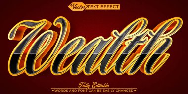 Zenginlik Büyüme Vektörü Düzenlenebilir Metin Efekti Şablonu