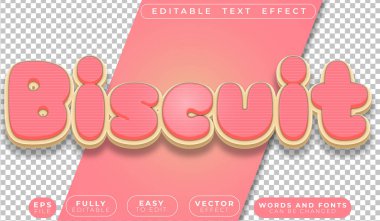 Bisküvi Keki Atıştırmalığı Fırını Tam Düzenlenebilir Vektör Metin Dosyası