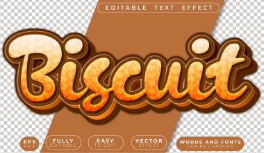 Bisküvi Keki Fırını Kurabiyesi Tam Düzenlenebilir Vektör Metin Dosyası