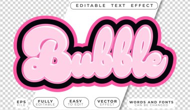 Pembe Sakız Şeker Şekeri Tamamen Düzenlenebilir Vektör Metin Dosyası