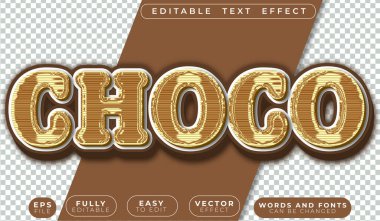 Choco Bisküvi Kurabiyesi Tam Düzenlenebilir Vektör Metin Dosyası