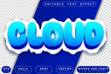 Mavi Bulut Gökyüzü Tamamen Düzenlenebilir Vektör Metin Dosyası