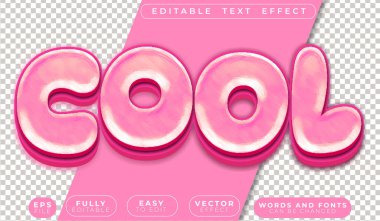 Cool Pink Tam Düzenlenebilir Vektör Metin Dosyası