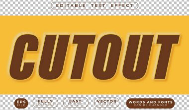 Kesme Minimalist Kahverengi Tamamen Düzenlenebilir Vektör Metin Dosyası