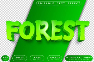 Orman Doğası Yeşil Tamamen Düzenlenebilir Vektör Metin Dosyası