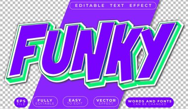  Funky Dizzy Groovy Kalın Mor Sarı Tamamen Düzenlenebilir Vecto