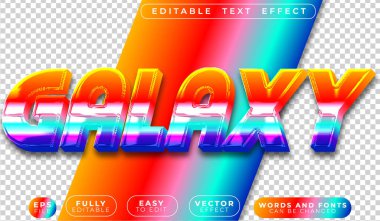 Galaksi Uzayı Yıldızları Bulutsusu Tam Düzenlenebilir Vektör Metin Dosyası