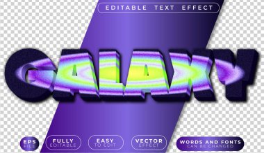 Galaksi Uzay Evreni Tam Düzenlenebilir Vektör Metin Dosyası