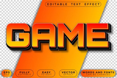 Oyun Turuncu Tam Düzenlenebilir Vektör Metin Dosyası