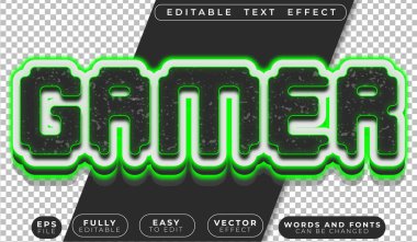Oyun Oyuncu Çevrimiçi Arcade Retro Piksel Tam Düzenlenebilir Vektör Metni