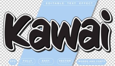 Kawaii Şirin Anime Çocuklar Tamamen Düzenlenebilir Vektör Metin Dosyası