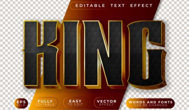 King Royal Crown Tam Düzenlenebilir Vektör Metin Dosyası