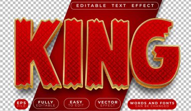  King Royal Crown Empire Tam Düzenlenebilir Vektör Metin Dosyası