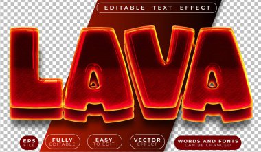  Lava Heat Fire Explosion Tam Düzenlenebilir Vektör Metin Dosyası