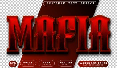 Kızıl Mafya Suç Patronu Kartel Tamamen Düzenlenebilir Vektör Metin Dosyası