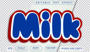 Süt İneği Tam Düzenlenebilir Vektör Metin Dosyası